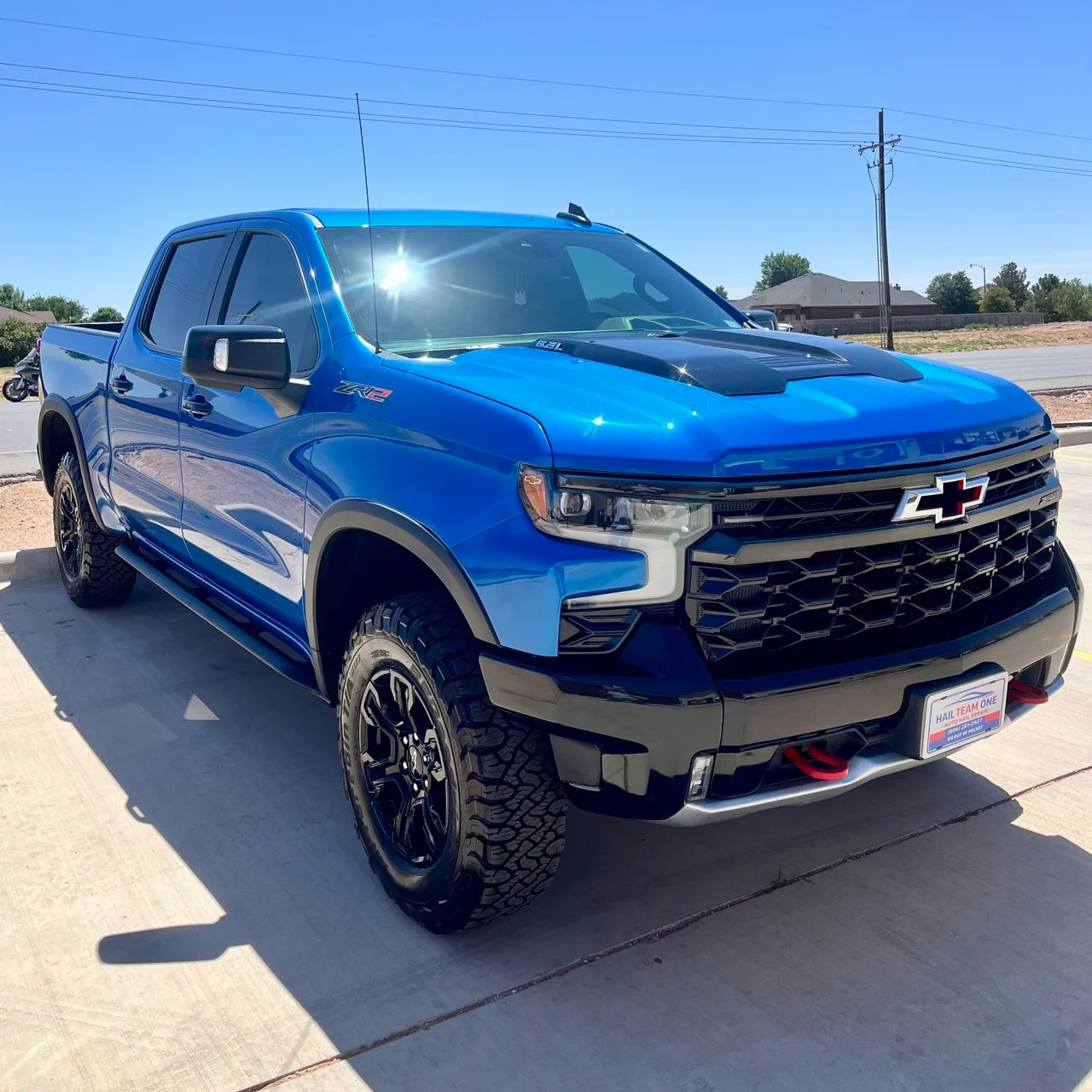 2022 Chevrolet Silverado ZR2 restored after hail and body damage by Hail Team One in Lubbock Texas