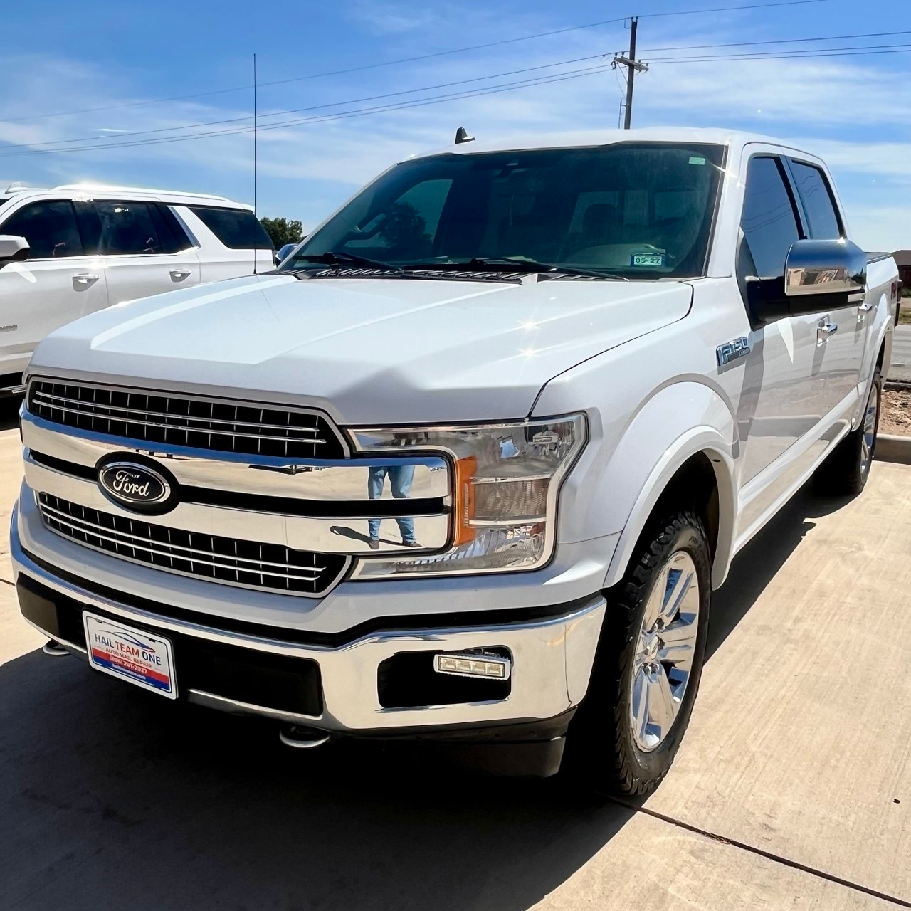 2020 Ford F-150 commercial fleet hail repair by Hail Team One in Lubbock Texas