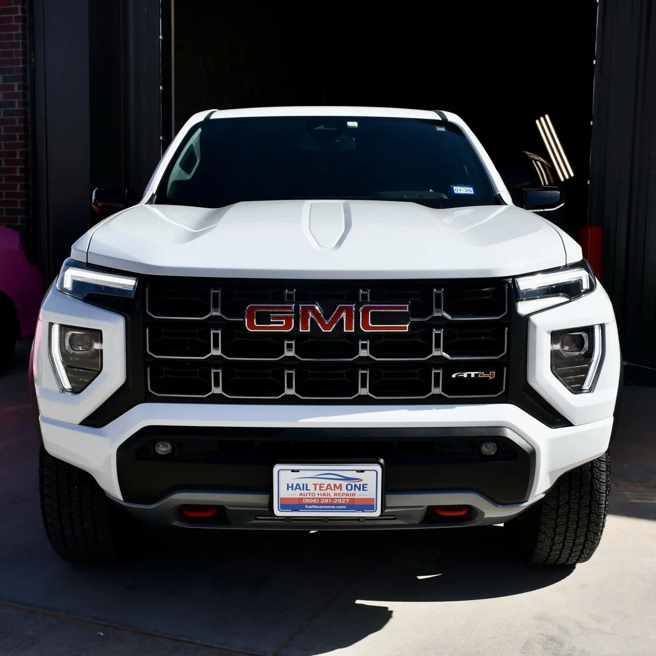 2025 GMC Canyon after professional hail and body repair by Hail Team One in Lubbock Texas