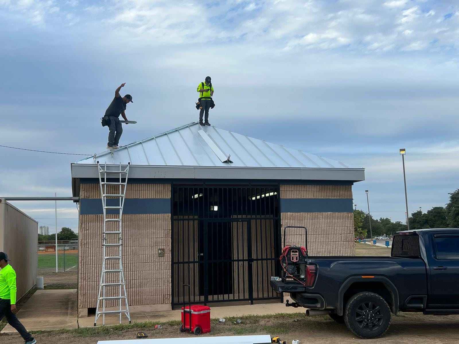 Completed roof after professional roofing work by Hail Team One in Lubbock Texas